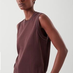 COS Silk Knitted Sleeveless Preppy Minimalist Contrast Vest Tank Top Large